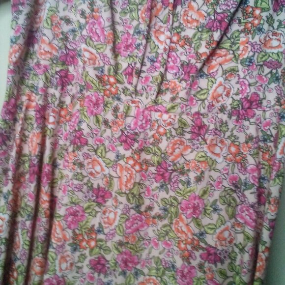 Old Navy Dress S Petite Peasant Short Sleeve Floral Colorful - Picture 8 of 14
